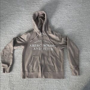 Abercrombie & Fitch Brown Zip-Up Hoodie